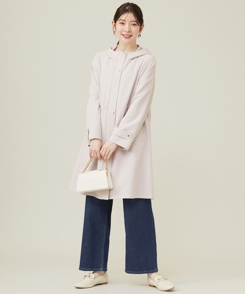 any SiS コート アウター 「洗える」フーデットロング