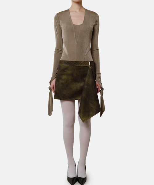 IRENE アイレネ  ﾌﾞﾗｯｸ　Plunging Neckline Body Suit 36 IRENE（アイレネ） tシャツ プランジングネックラインボディスーツ