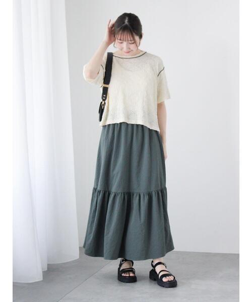 ❑*❒様 5/10まで最終値下げ！　sauter ソテ　ティアードスカート Te chichi TERRASSE スカート サッカーティアードスカート : ZOZOTOWN