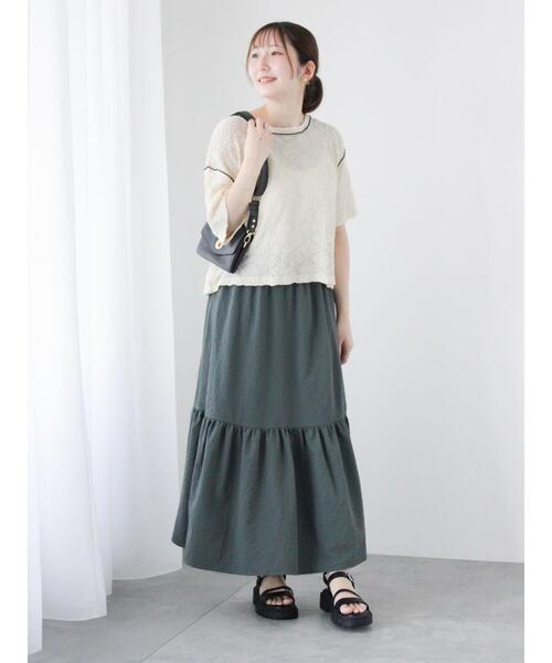 Te chichi TERRASSE スカート サッカーティアードスカート : ZOZOTOWN