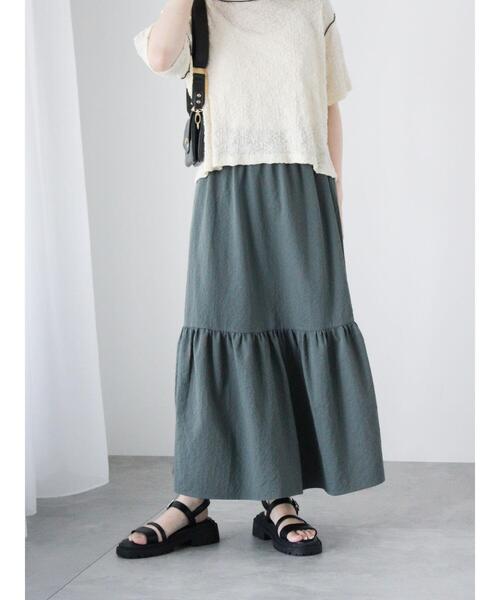 Te chichi TERRASSE スカート サッカーティアードスカート : ZOZOTOWN