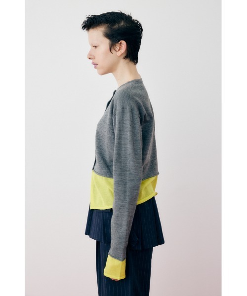 カーディガン Sheer hem cardigan　　シアーヘムカーディガン レディース HeRIN.CYE カーディガン Sheer hem cardigan シアーヘム