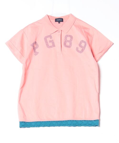 【極美品】PEARLY GATES ピンク ポロシャツ サイズ0 PEARLY GATES 「PEARLY GATES」 半袖ポロシャツ 0 ピンク