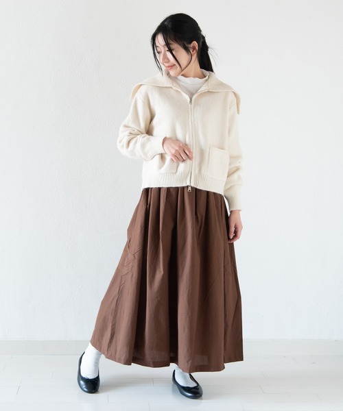 LOSUCA ニット セーター セーラーカラーニット / セーラー ジップ 2WAY