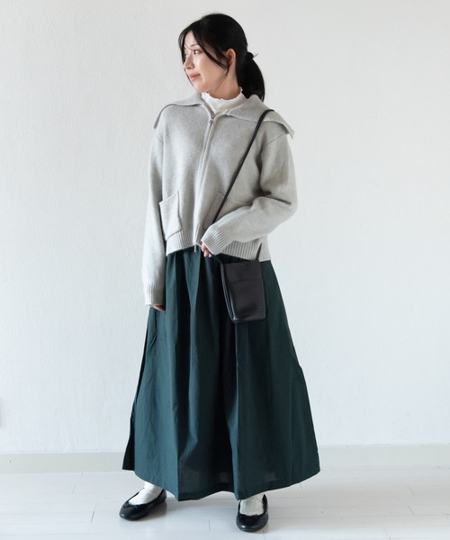 LOSUCA ニット セーター セーラーカラーニット / セーラー ジップ 2WAY