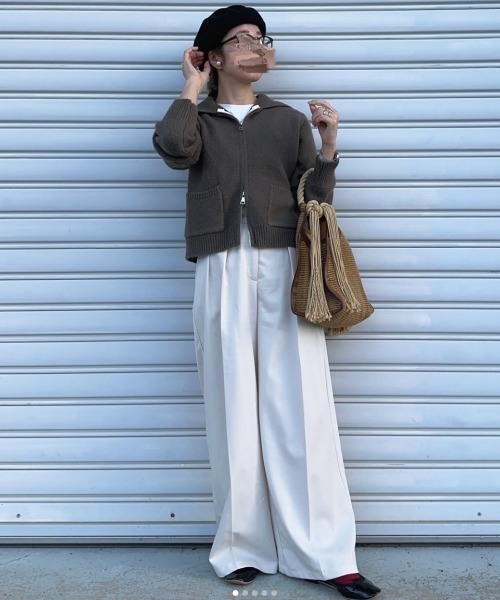 LOSUCA ニット セーター セーラーカラーニット / セーラー ジップ 2WAY