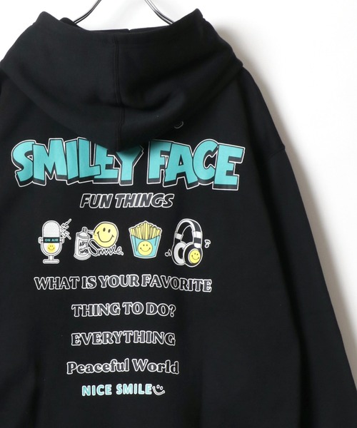 smaily出品 SMILEY FACE パーカー 2024AW FACE/スマイリーフェイス 裏起毛