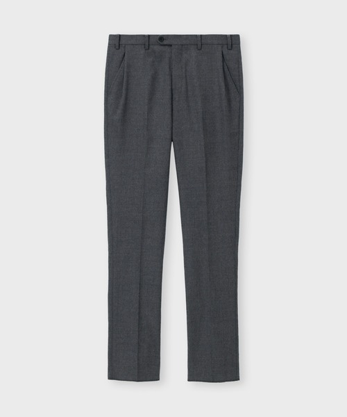 スラックス WOOL FLANNEL 1PLEATS TAPERED SLACKS「ウールフランネル 1 