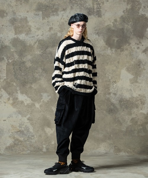 glamb（グラム） セーター ニット Fluff Border Knit / フラフボーダー 
