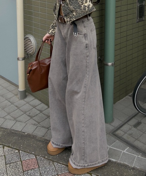 aa hardwear リアルデニムパンツ Wide leg denim/マシンウォッシャブル（デニムパンツ/ジーンズ