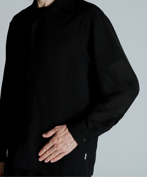 Schott ブラックシャツ Lサイズ Schott N.Y.C（ショット） シャツ Schott/ショット/CHIFFON LS SHIRT