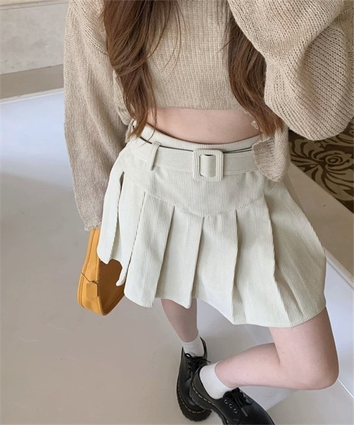 FREE STYLISTS スカート ベルト付き プリーツミニスカート : ZOZOTOWN