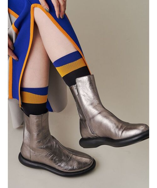 UN3D.（アンスリード） ブーツ ROUND LOW HEEL BOOTS / ラウンドロウ