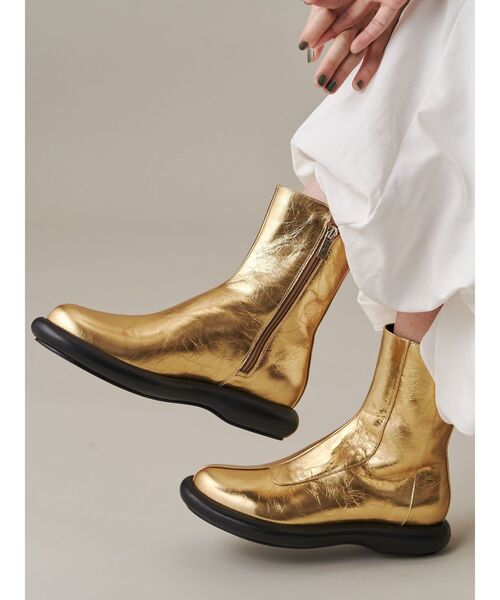 UN3D.（アンスリード） ブーツ ROUND LOW HEEL BOOTS / ラウンドロウ