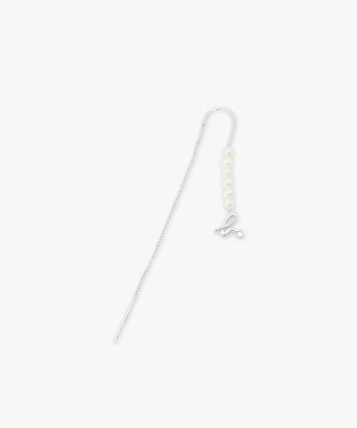 【アニエスベー】ミニパール付き!Iconic thin and tinyピアス agnes b. ピアス H925 ”b.” ロゴ パール ”Iconic − thin and