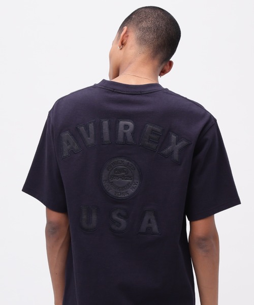 tシャツ 「50th Anniversary」LEATHER PATCHED VARSITY T-SHIRT/レザーパッチド バーシティーTシャツ レ 50th Anniversary》LEATHER PATCHED VARSITY T-SHIRT/レザー