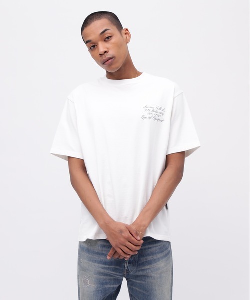 tシャツ 「50th Anniversary」LEATHER PATCHED VARSITY T-SHIRT/レザーパッチド バーシティーTシャツ レ 50th Anniversary》LEATHER PATCHED VARSITY T-SHIRT/レザー