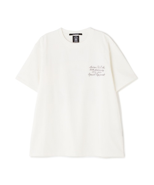 AVIREX tシャツ 「50th Anniversary」LEATHER PATCHED VARSITY T