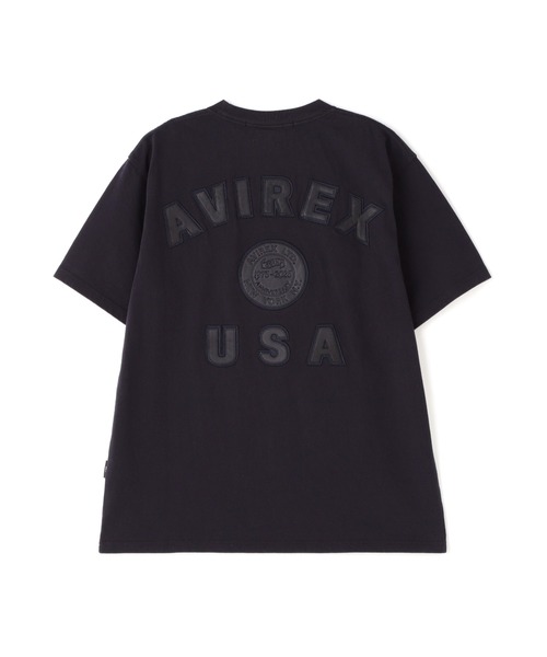 AVIREX アビレックス レディース トップス 半袖 Tシャツ 50th Anniversary LEATHER PATCHED VARSITY レザーパッチド バーシティー ロゴTシャツ 7835135607 楽天市場】AVIREX 公式通販｜《50th Anniversary》LEATHER