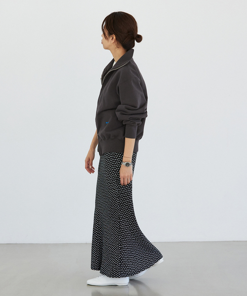 IENA トレーナー スウェット BLACK ジップアップスウェット