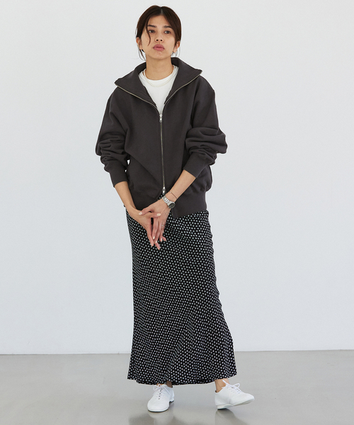 今期☆新品☆IENA イエナ BLACK ジップアップ スウェット BLACKジップアップスウェット（スウェット）｜IENA（イエナ）の