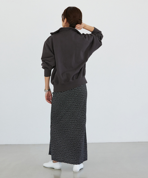 IENA トレーナー スウェット BLACK ジップアップスウェット