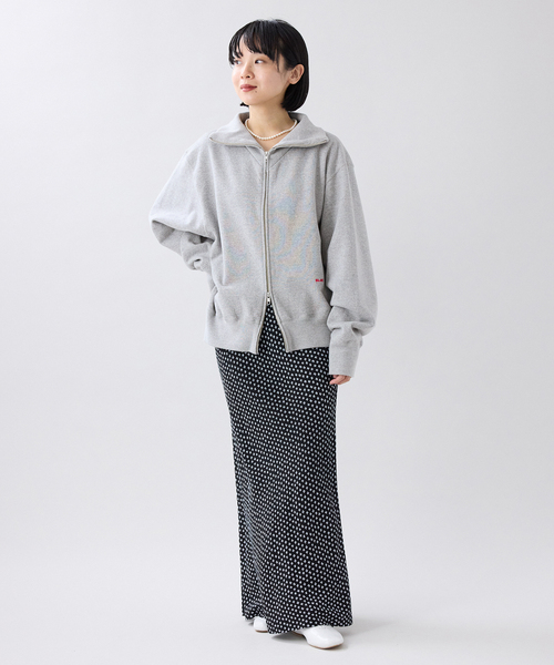 IENA トレーナー スウェット BLACK ジップアップスウェット