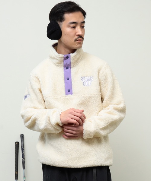 「BEAMS GOLF」 スウェットカットソー MEDIUM ホワイト メンズ