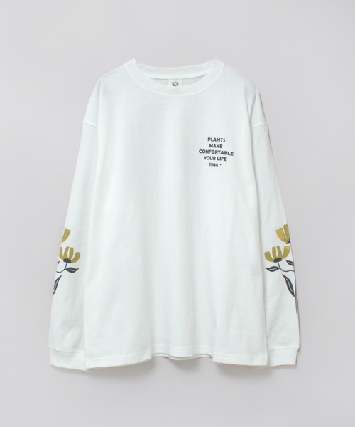 tシャツ M2391 ＦＬＯＷＥＲスリーブプリントロンＴ レディース