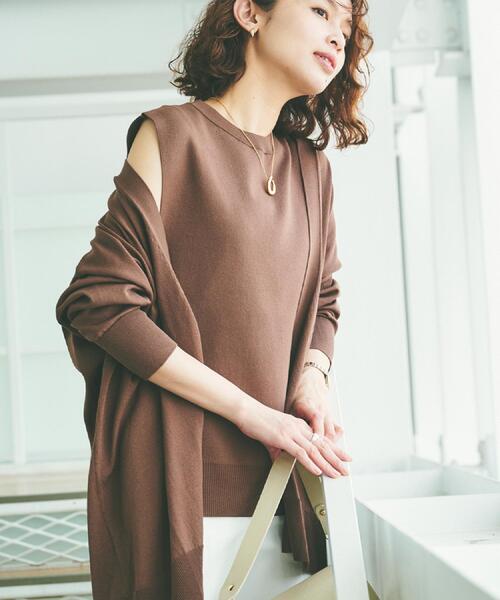 ニット セーター 「アンサンブル可能」ニットベスト レディース UNTITLED ニット セーター 「アンサンブル可能」ニットベスト