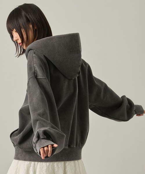 パーカー 「Snap club」ヴィンテージ加工 ダメージパッチロゴ ダブルジップパーカー レディース メンズ | Snap club | 25