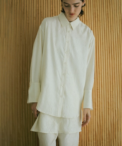 MANOF 完売ブラウス MANOF（マノフ） ブラウス シャツ WASHER LONG SHIRTS レディース