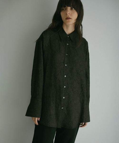 MANOF（マノフ） ブラウス シャツ WASHER LONG SHIRTS レディース