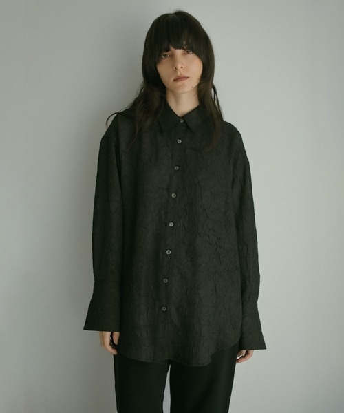 MANOF（マノフ） ブラウス シャツ WASHER LONG SHIRTS レディース