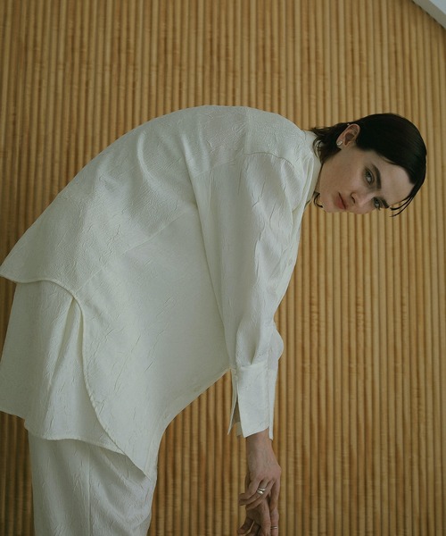 MANOF（マノフ） ブラウス シャツ WASHER LONG SHIRTS レディース