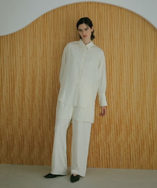 MANOF（マノフ） ブラウス シャツ WASHER LONG SHIRTS レディース
