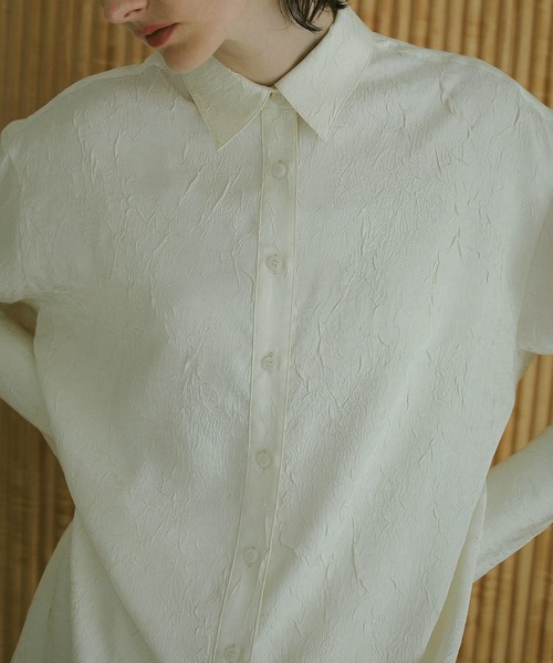MANOF 完売ブラウス MANOF（マノフ） ブラウス シャツ WASHER LONG SHIRTS レディース
