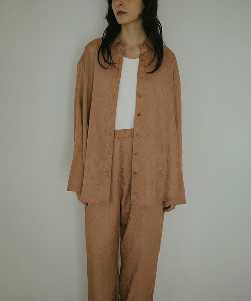 MANOF（マノフ） ブラウス シャツ WASHER LONG SHIRTS レディース