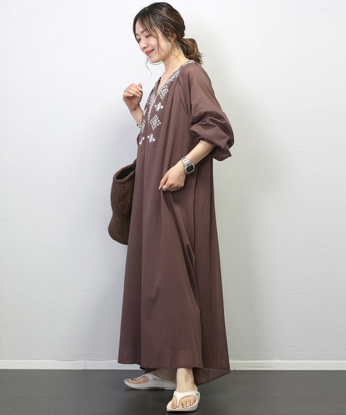 ☆ レーヨン　ベージュ&茶色　ワンピース 未使用タグ付き‪☆ KOEISTORE ワンピース レディース 春 夏 春夏 黒 ニットワンピ