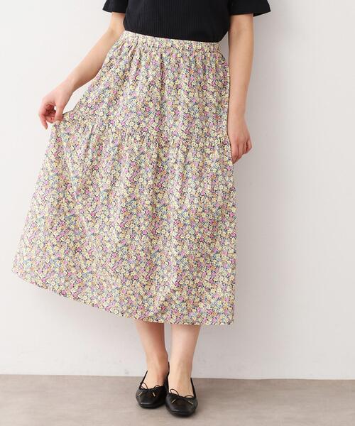 ローラ アシュレイ（LAURA ASHLEY）/【洗える／コットン100％／同柄アイテムあり】アマイア ディッツィー柄 スカート LAURA ASHLEY（ローラアシュレイ） スカート 「洗える／コットン100
