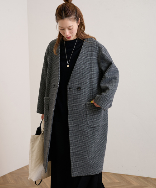 FRAMeWORK（フレームワーク） ノーカラーコート 36 ブラック