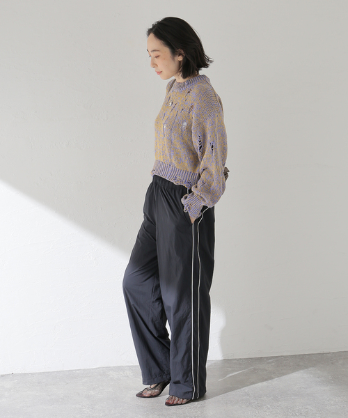 ニット セーター 「JANE SMITH/ジェーンスミス」DAMAGE COTTON KNIT CREW NECK：ニット レディース JANE SMITH/ジェーンスミス】DAMAGE COTTON KNIT CREW NECK