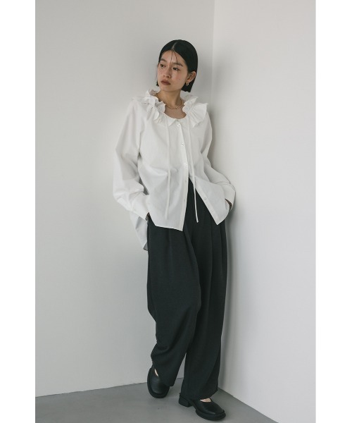 STYLEMIXER パンツ カットオフハイウエストワイドパンツ