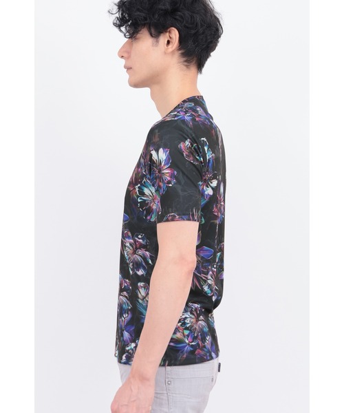 TORNADO MART tシャツ MART∴メタルハイビスカスプリント半袖