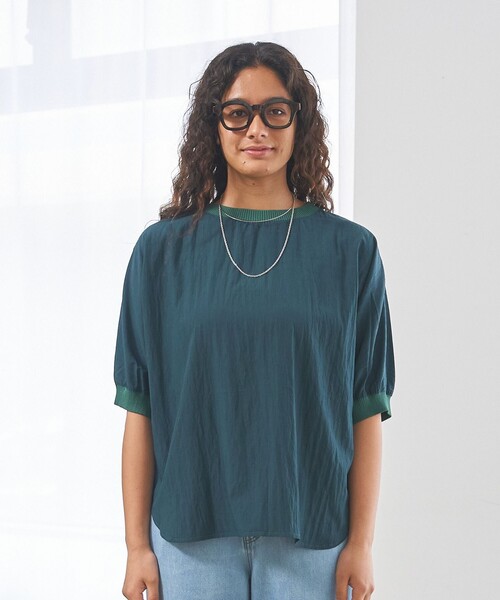 J.PRESS YORK STREET ブラウス シャツ 半袖 「WOMEN」ワッシャー 