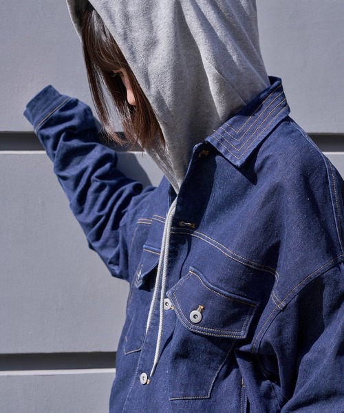 Nora Lily（ノラリリー） デニムジャケット gジャン 「Nora Lily」Tuck