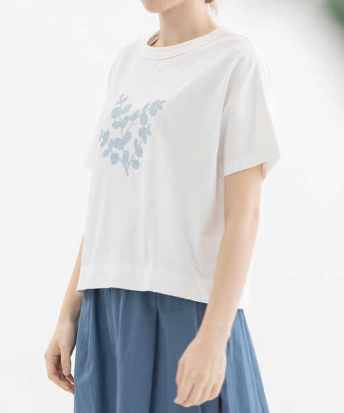 tシャツ Cloche USコットンユーカリプリントTシャツ レディース