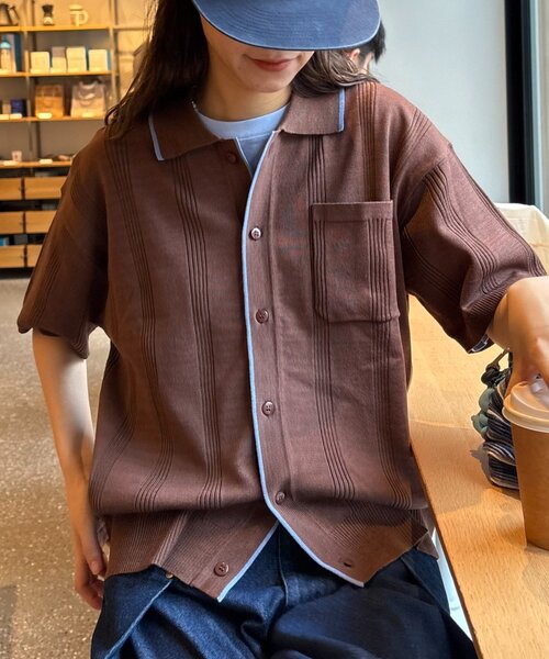 CIAOPANIC TYPY カーディガン 「UNISEX」ストライプサマーニット