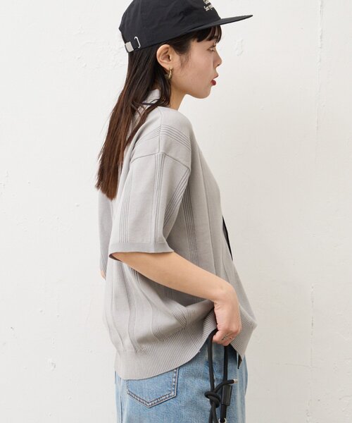 【新品未使用】サマーニットカーディガン CIAOPANIC TYPY カーディガン 「UNISEX」ストライプサマーニット