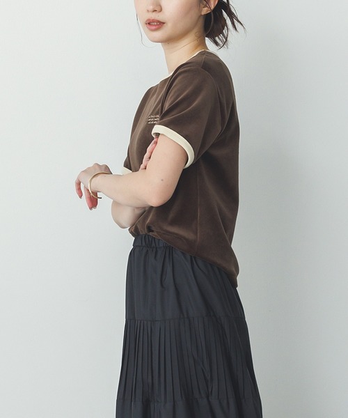 tシャツ ベロアTシャツ レディース CITEN tシャツ 「CITEN」ベロア コンパクト Tシャツ レディース